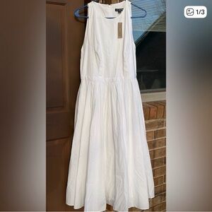 J. Crew White Sleeveless Dress